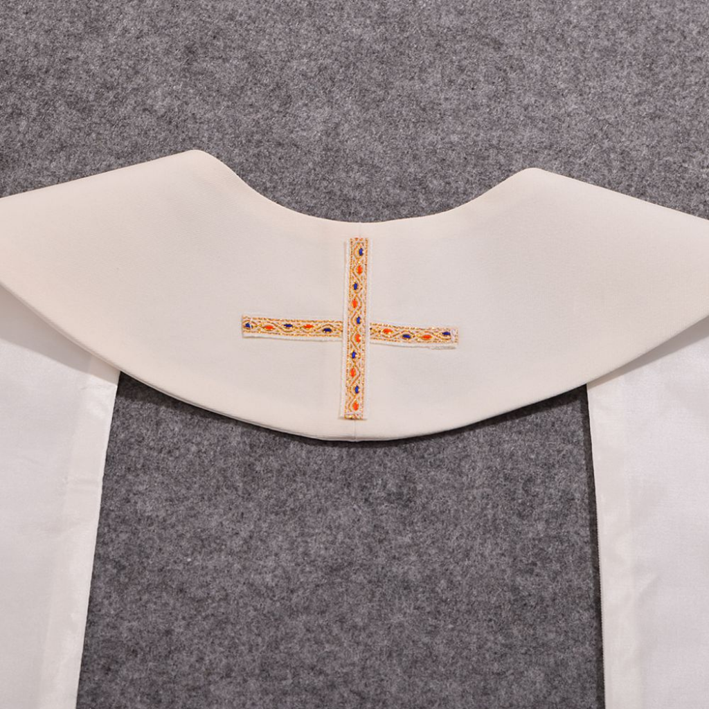 Étole pastorale brodée polyester croix - kaldeo
