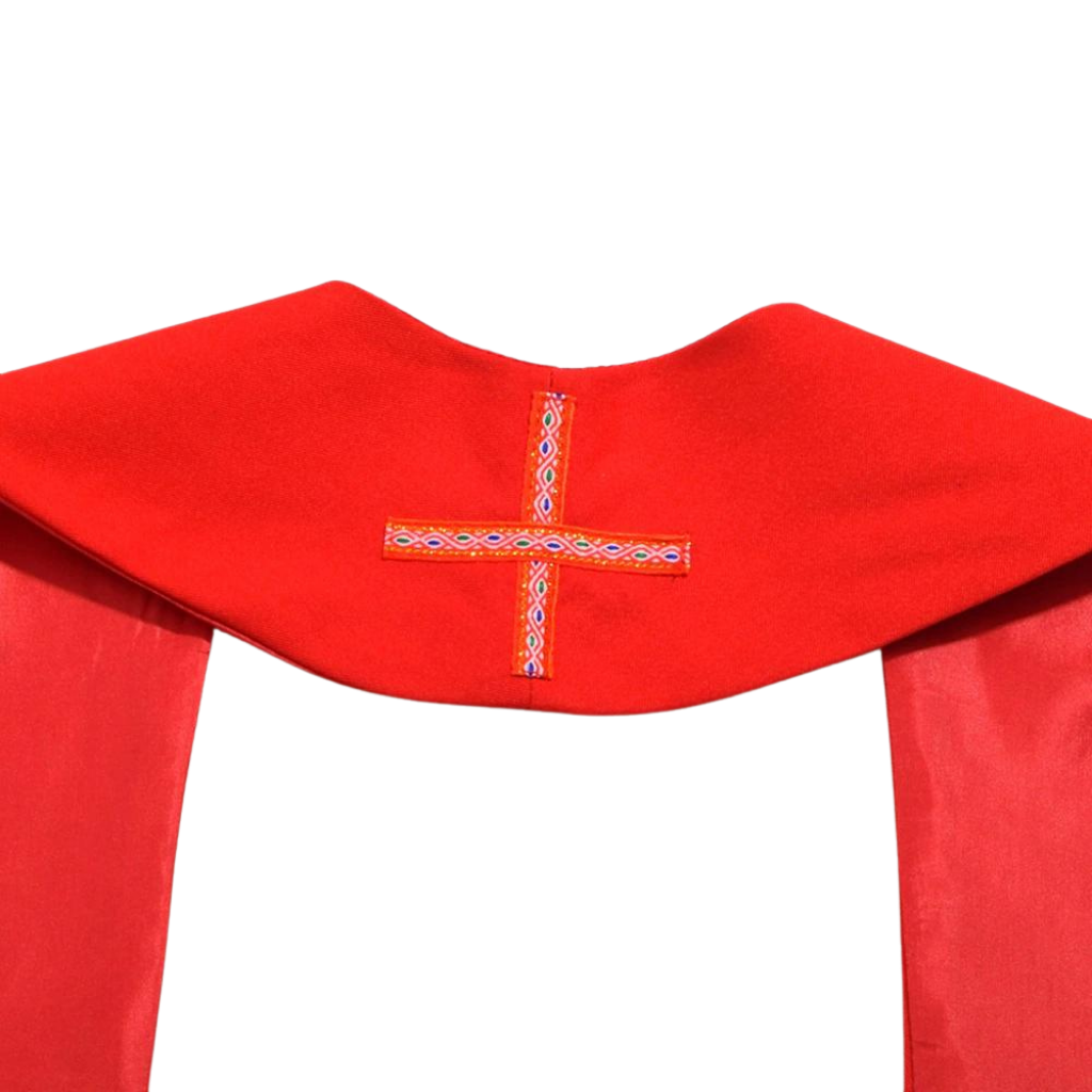 Étole pastorale brodée polyester croix - kaldeo