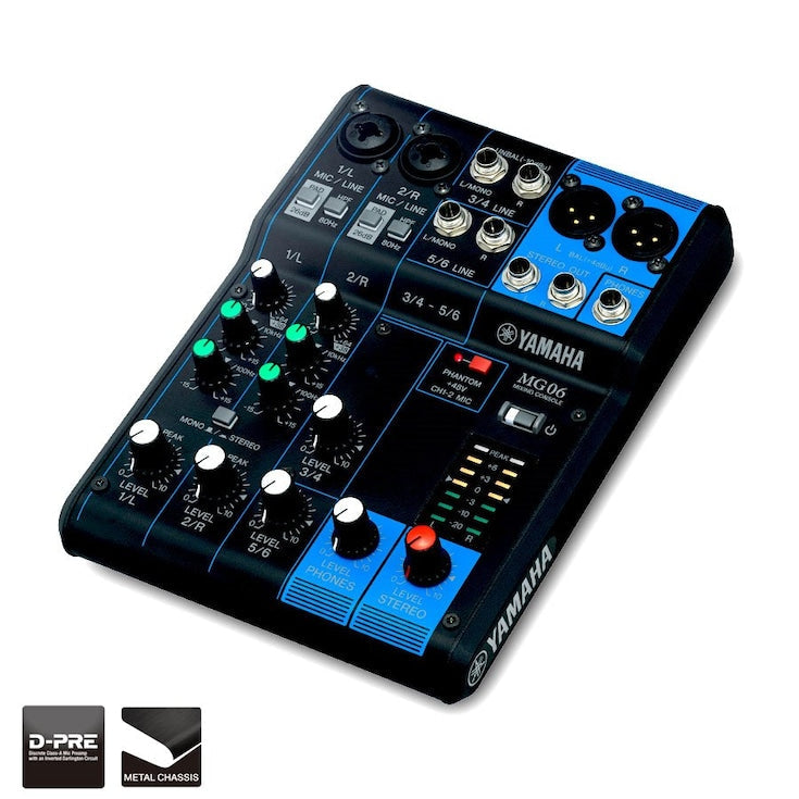 CONSOLE ANALOGIQUE MG06 MG06 6 ENTREES 2 MIC/MG06
