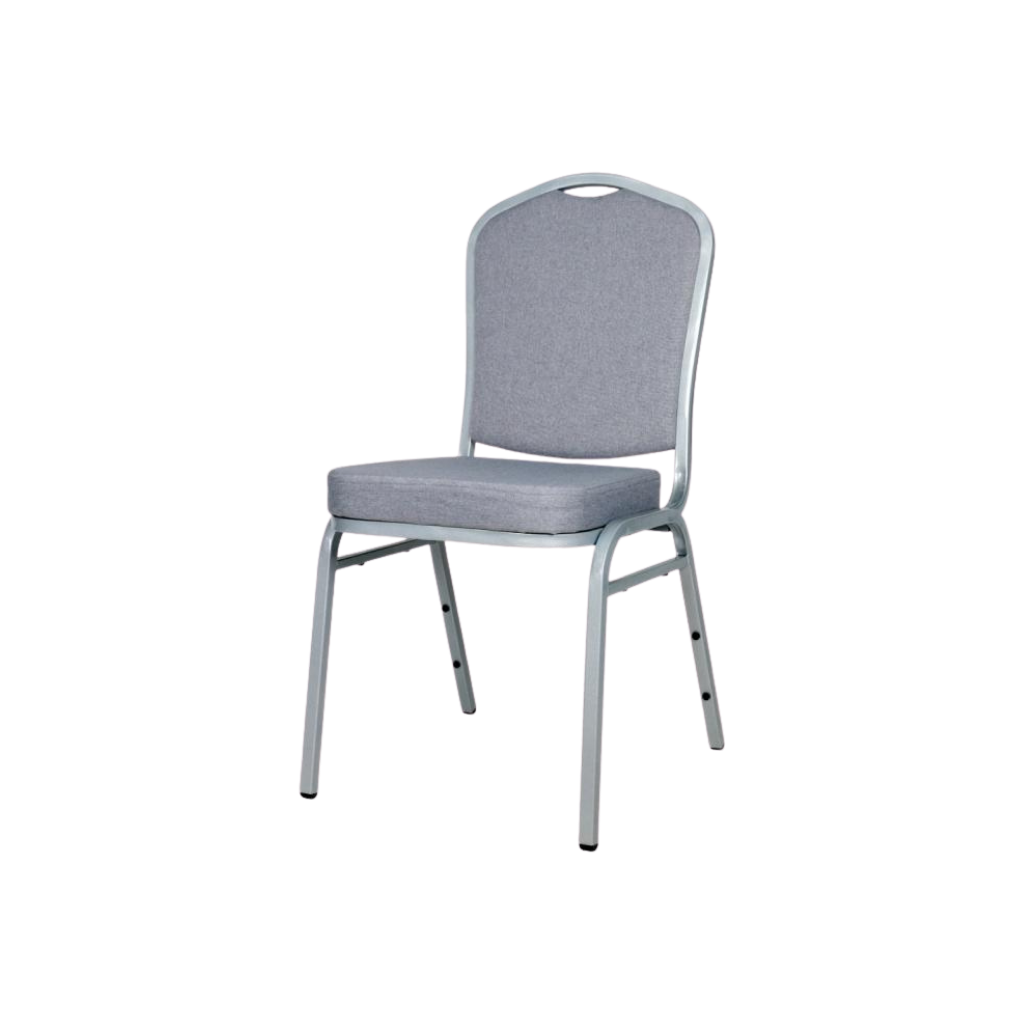 autentica chaise église gris tissu acier - kaldeo