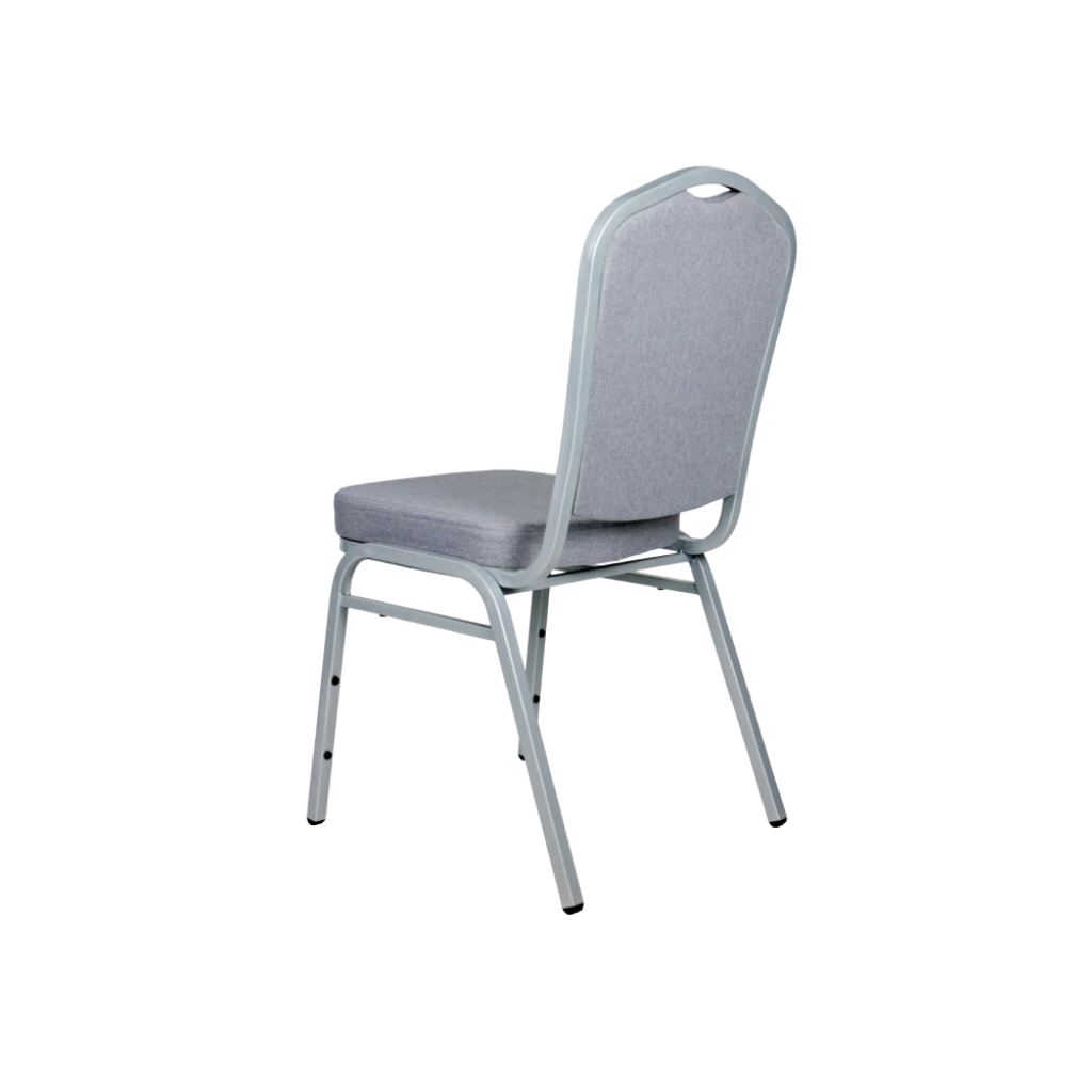 autentica chaise église gris tissu acier - kaldeo