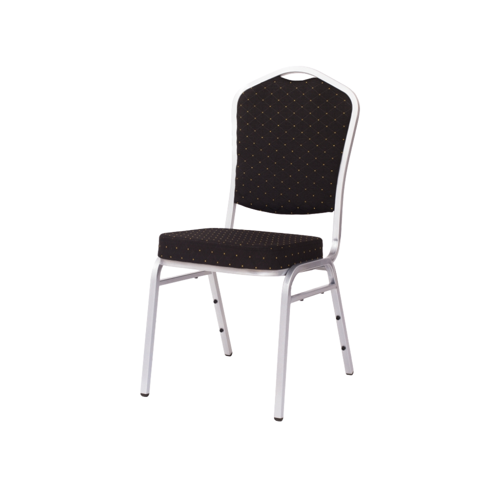 autentica chaise église noir tissu acier - kaldeo