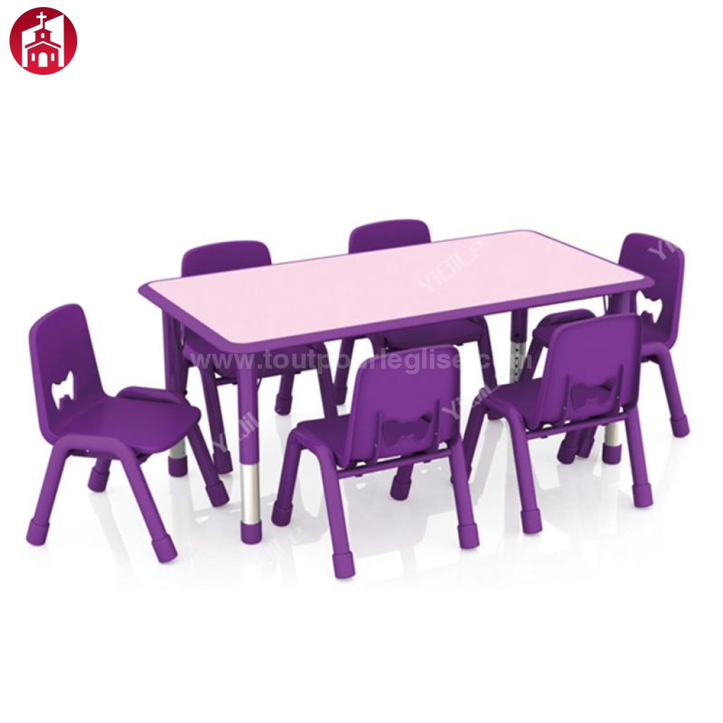 Ensemble tables chaises enfant violet - kaldeo