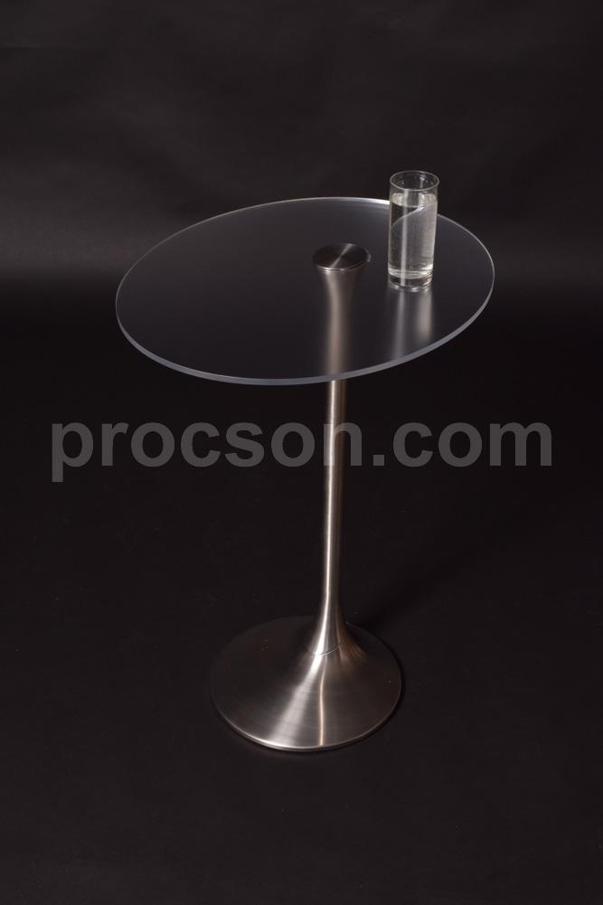 Pack table pupitre moderne Arc3 plexiglas acier - kaldeo